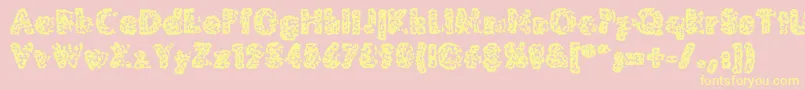 MoldyPillowregular Font – Yellow Fonts on Pink Background