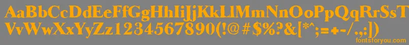 BaskeroldantiqueHeavyRegular Font – Orange Fonts on Gray Background