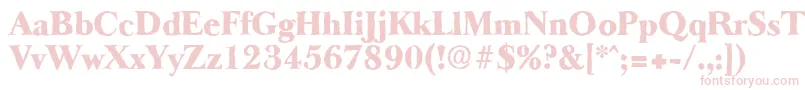 BaskeroldantiqueHeavyRegular Font – Pink Fonts on White Background