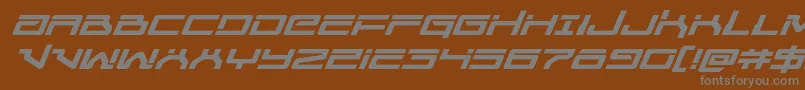 Unitedplanetsexpandital Font – Gray Fonts on Brown Background