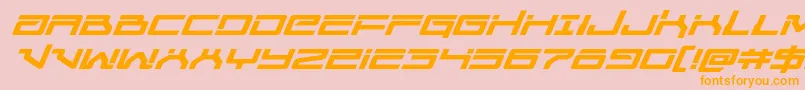 Unitedplanetsexpandital Font – Orange Fonts on Pink Background