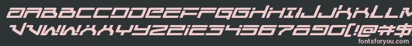 Unitedplanetsexpandital Font – Pink Fonts on Black Background