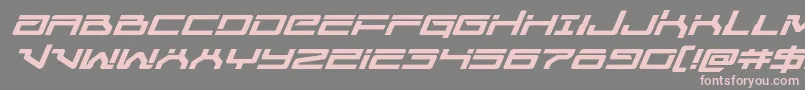Unitedplanetsexpandital-Schriftart – Rosa Schriften auf grauem Hintergrund