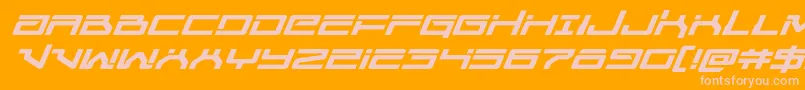 Unitedplanetsexpandital Font – Pink Fonts on Orange Background
