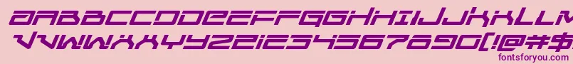 Unitedplanetsexpandital Font – Purple Fonts on Pink Background