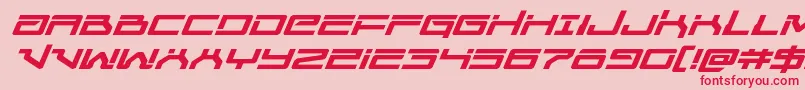 Unitedplanetsexpandital Font – Red Fonts on Pink Background