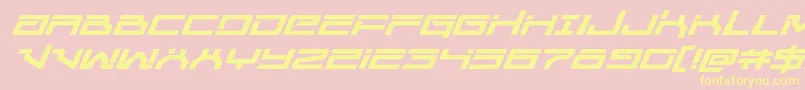 Unitedplanetsexpandital Font – Yellow Fonts on Pink Background