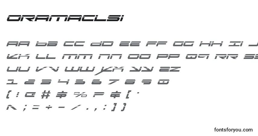 Fuente Oramaclsi - alfabeto, números, caracteres especiales