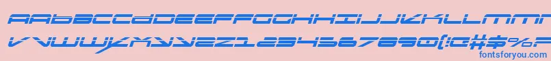 フォントOramaclsi – ピンクの背景に青い文字