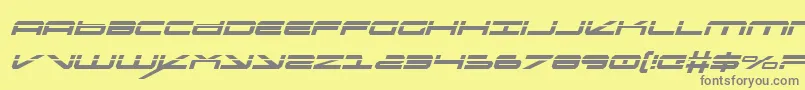 Oramaclsi-Schriftart – Graue Schriften auf gelbem Hintergrund