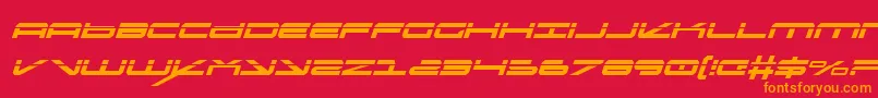 Oramaclsi Font – Orange Fonts on Red Background