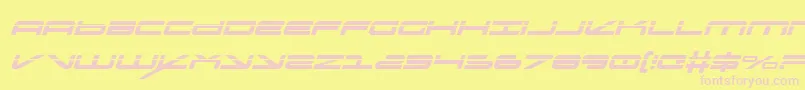 Oramaclsi-fontti – vaaleanpunaiset fontit keltaisella taustalla