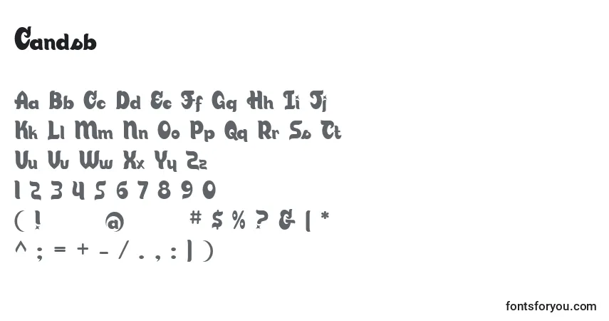 Schriftart Candsb – Alphabet, Zahlen, spezielle Symbole