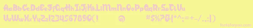 Candsb Font – Pink Fonts on Yellow Background
