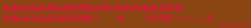 Candsb Font – Red Fonts on Brown Background