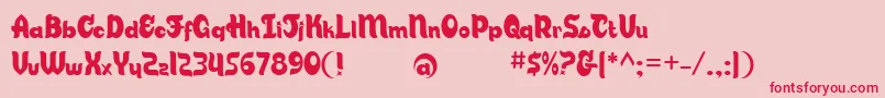 Candsb Font – Red Fonts on Pink Background