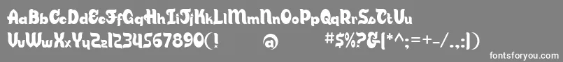 フォントCandsb – 灰色の背景に白い文字