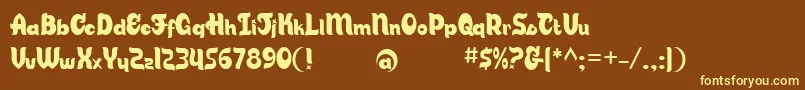 Candsb Font – Yellow Fonts on Brown Background