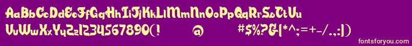 Candsb Font – Yellow Fonts on Purple Background