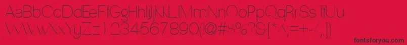 PassionsanspdaaHairline Font – Black Fonts on Red Background