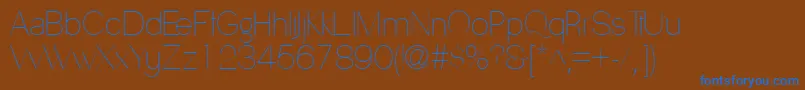 フォントPassionsanspdaaHairline – 茶色の背景に青い文字