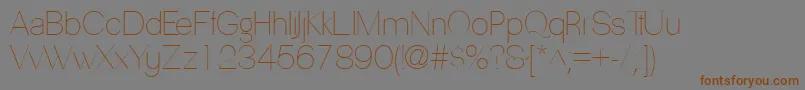 Шрифт PassionsanspdaaHairline – коричневые шрифты на сером фоне