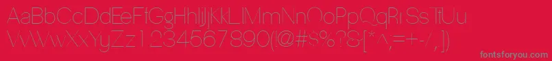 PassionsanspdaaHairline Font – Gray Fonts on Red Background