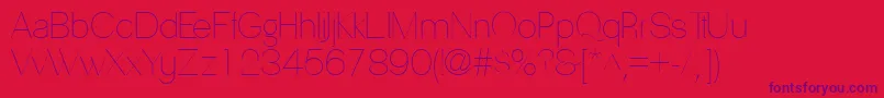 PassionsanspdaaHairline Font – Purple Fonts on Red Background