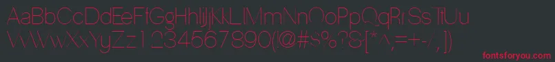 PassionsanspdaaHairline Font – Red Fonts on Black Background