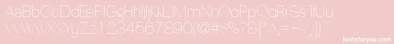 フォントPassionsanspdaaHairline – ピンクの背景に白い文字