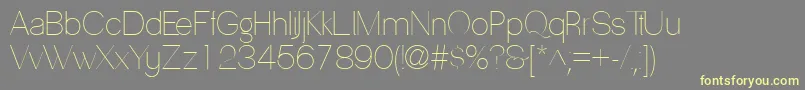 PassionsanspdaaHairline Font – Yellow Fonts on Gray Background
