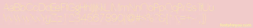 PassionsanspdaaHairline Font – Yellow Fonts on Pink Background