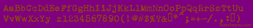 Police LeicesterBold – polices brunes sur fond violet