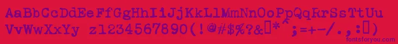 Police LeicesterBold – polices violettes sur fond rouge