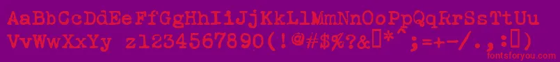 LeicesterBold-fontti – punaiset fontit violetilla taustalla