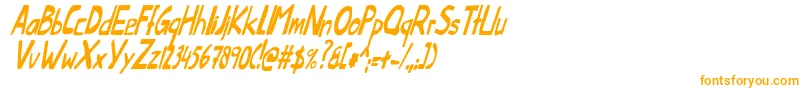 Шрифт ThislittlepiggyCondensedItalic – оранжевые шрифты
