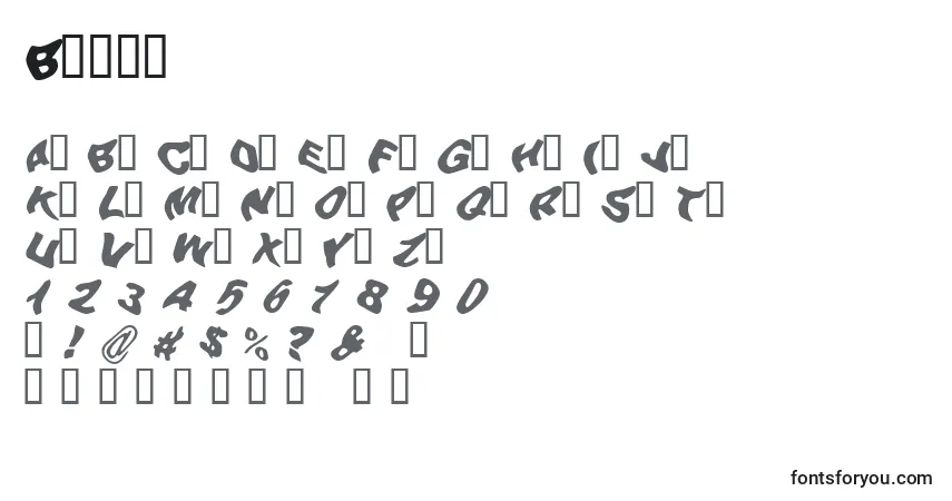 Шрифт Beerg – алфавит, цифры, специальные символы