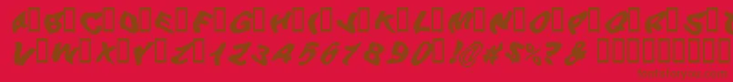 Beerg Font – Brown Fonts on Red Background