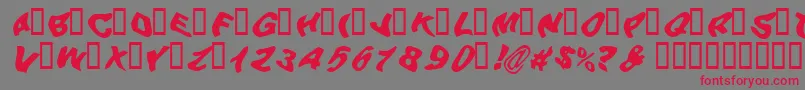 Beerg Font – Red Fonts on Gray Background