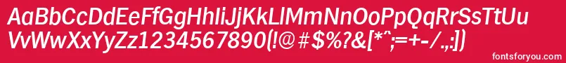 HamburgserialMediumItalic Font – White Fonts on Red Background