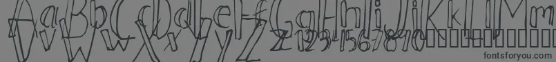 Ahnberg ffy-Schriftart – Schwarze Schriften auf grauem Hintergrund