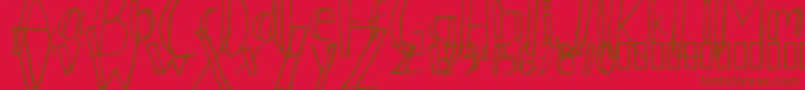 Ahnberg ffy Font – Brown Fonts on Red Background