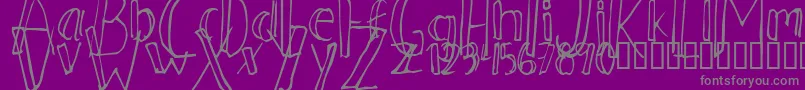 Police Ahnberg ffy – polices grises sur fond violet