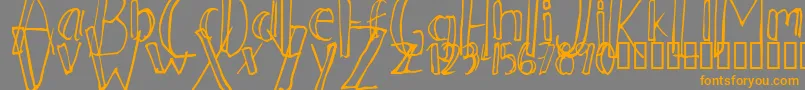Czcionka Ahnberg ffy – pomarańczowe czcionki na szarym tle
