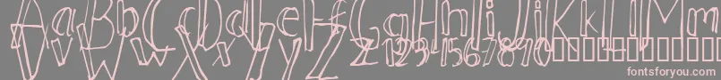 Ahnberg ffy Font – Pink Fonts on Gray Background