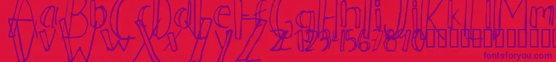 Ahnberg ffy Font – Purple Fonts on Red Background