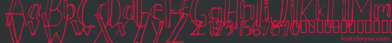 Ahnberg ffy Font – Red Fonts on Black Background