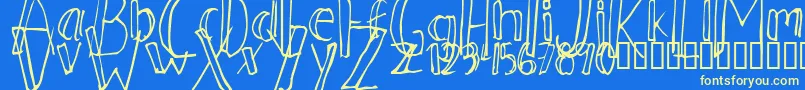 fuente Ahnberg ffy – Fuentes Amarillas Sobre Fondo Azul