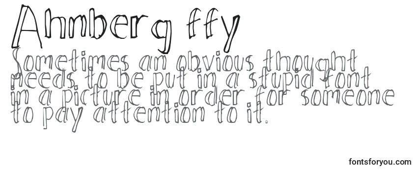 Ahnberg ffy Font