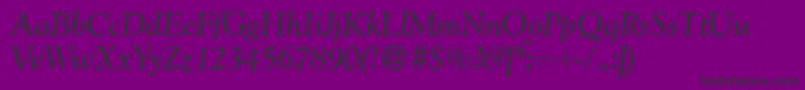 G790RomanItalic Font – Black Fonts on Purple Background